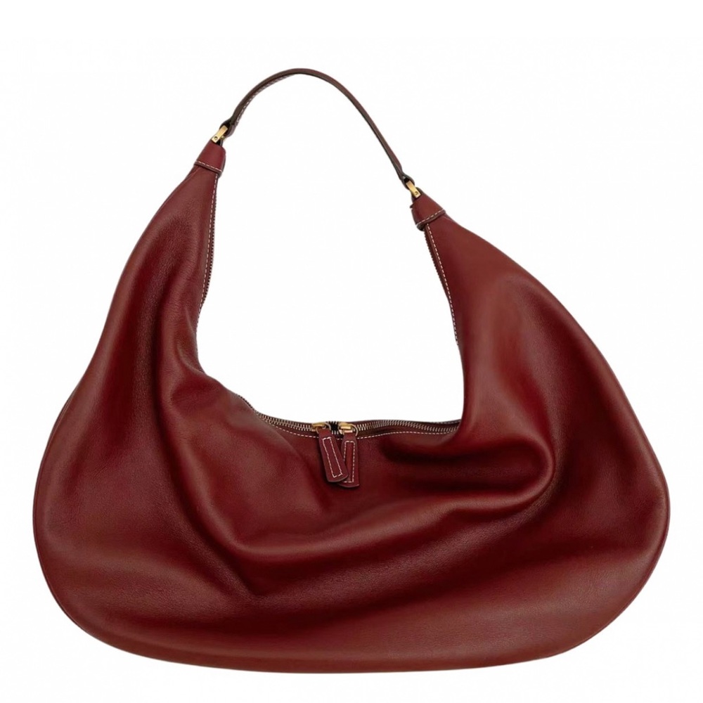 NWT Staud Large, Soft Moon Bag in Burgundy!